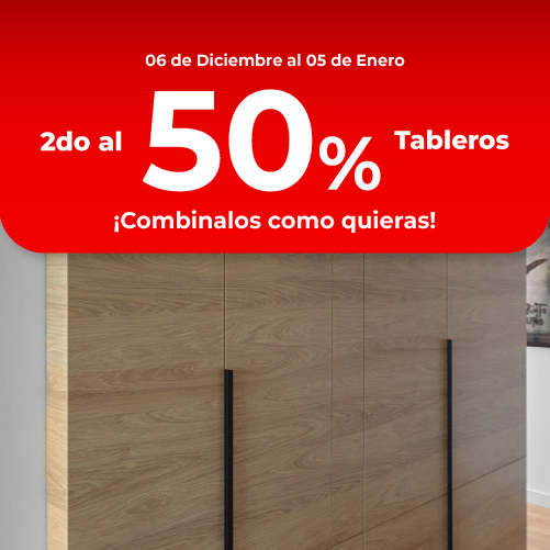 Ofertas | 2do al 50% en tableros | EASY