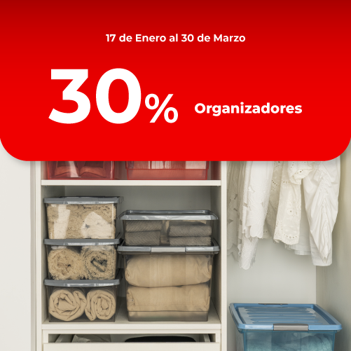 Ofertas | 30% en organizadores | EASY