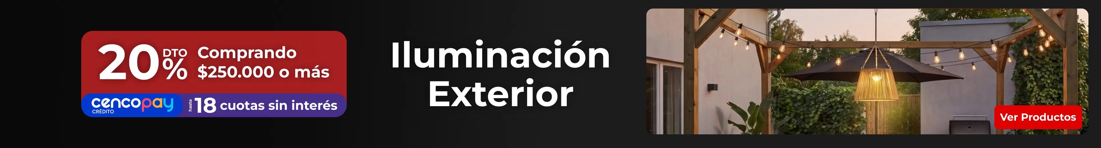 20% en iluminación de exterior | EASY