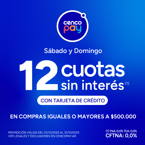 12 Cuotas sin interés con Cencopay | EASY