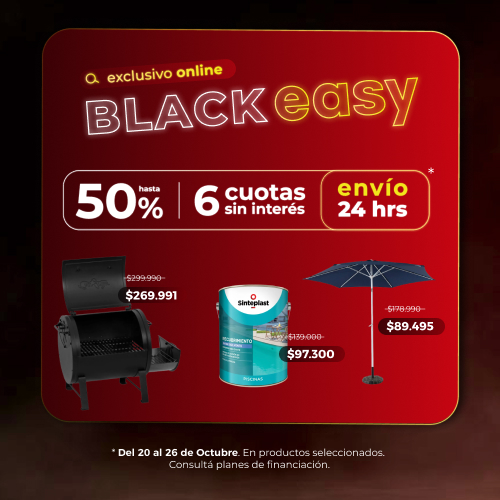 Black Easy | Hasta 50% y 6 cuotas sin interés | EASY