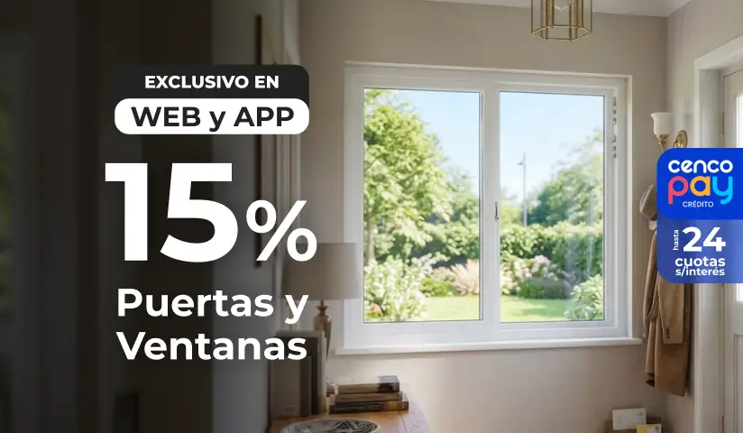 Solo por hoy | 15% en puertas y ventanas | EASY