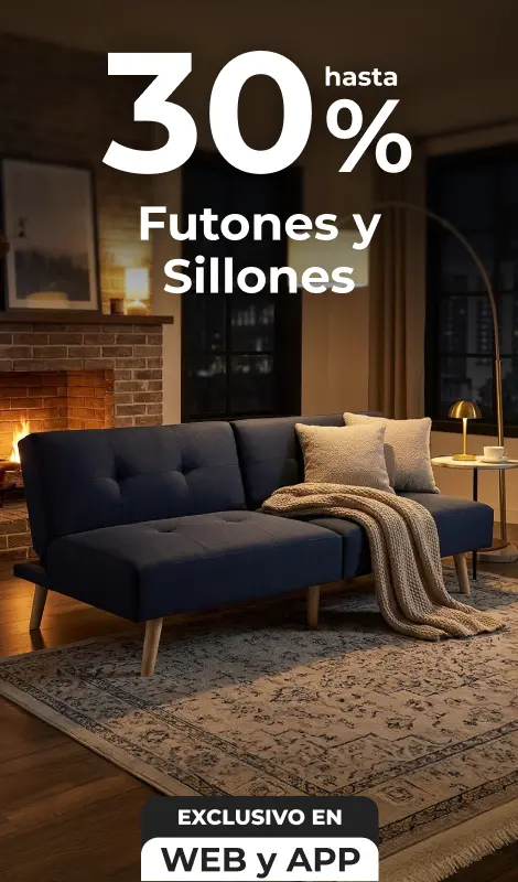 Solo x hoy | Hasta 30% en futones sillones y más | EASY