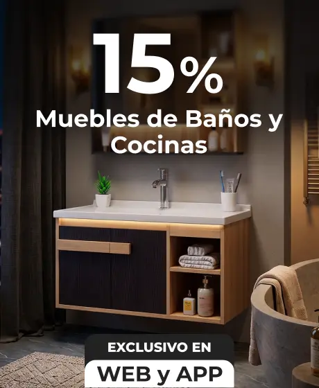 Solo x hoy | 15% en muebles de baños y cocinas | EAS