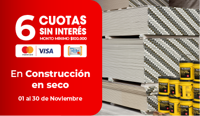 Cuotas | 6 cuotas sin interés en construcción en seco | EASY