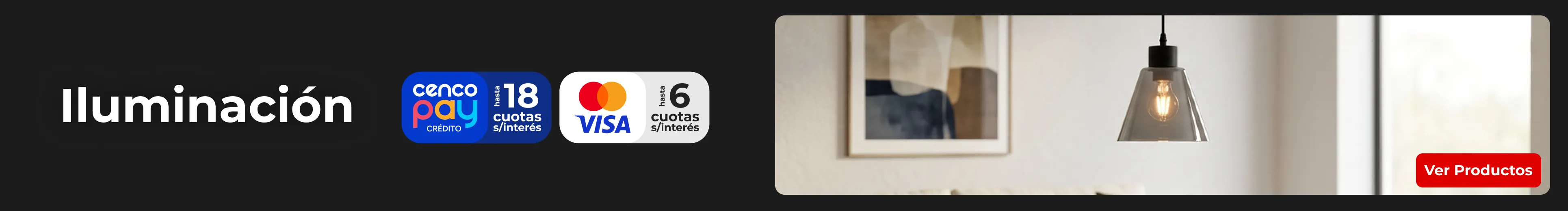 Hasta 18 Cuotas sin interés en iluminación | EASY