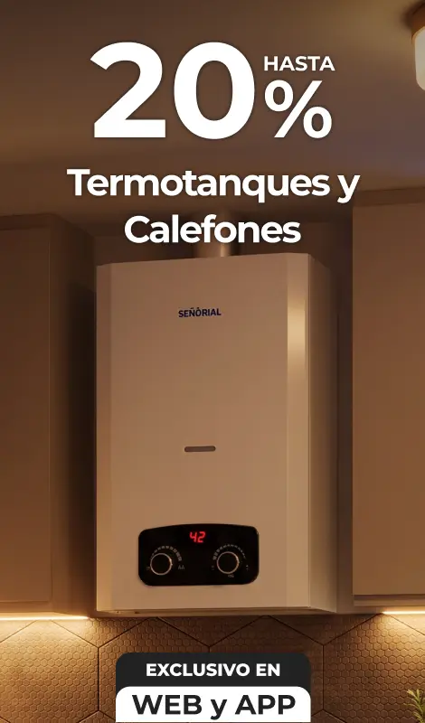 Hasta 20% en termotanques y calefones | EAS