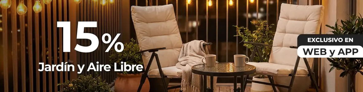 15% en jardín y aire libre | EASY