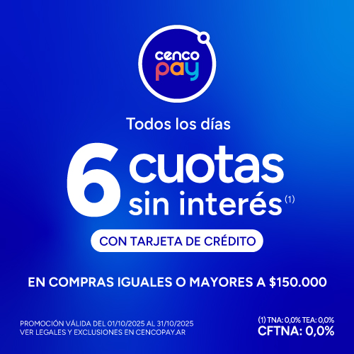 Cenco pay | 6 cuotas sin interés | EASY