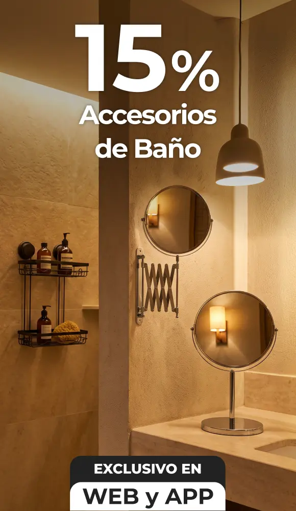 15% en accesorios de baño | EASY