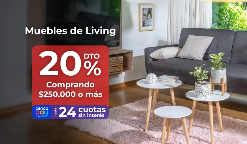 20% en muebles de living | EASY